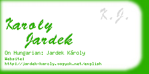 karoly jardek business card